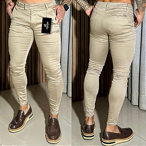 Calça Alfaiataria Skinny Cós Italiano: Nude