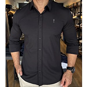 Camisa Slim Fit Black Ultra Elástica