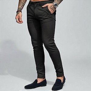 Calça Alfaiataria Preta Zip-Off