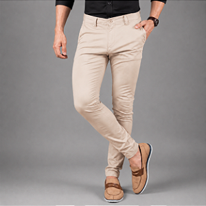 Calça Alfaiataria Areia Zip-Off