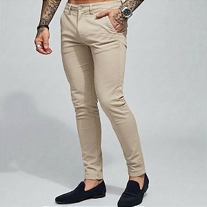 Calça Alfaiataria Areia Zip-Off