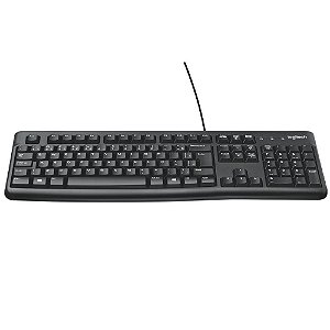 TECLADO LOGITECH K120 USB PRETO COM FIO