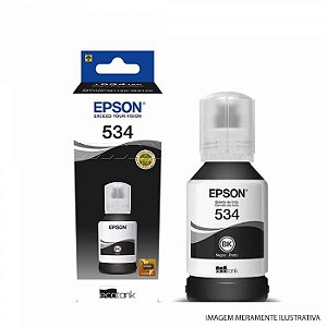 REFIL TINTA EPSON T534120 PRETO ORIGINAL