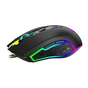 MOUSE GAMER USB HAVIT MS-1018 3200DPI RGB PRETO