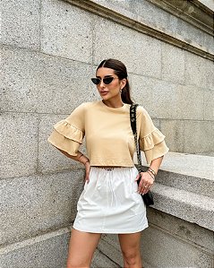 CROPPED ANGELA COM BABADOS CAMEL