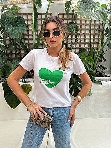 T-SHIRT MURIELY BRANCO EM PEDRARIAS