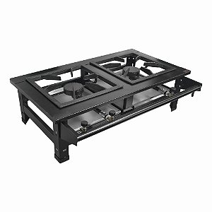 Fogão Industrial Roa Classic 30x30 Perfil 7 2 Bocas Alta Pressão de mesa