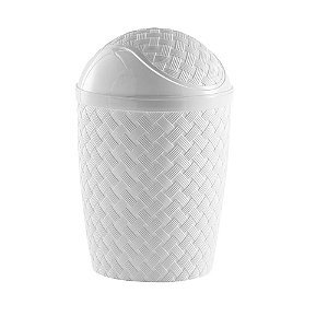 Cesto Lixeira Rattan 4,2L Branco