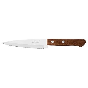 Faca Peixeira e Cozinha Tramontina Dynamic com Lâmina de Aço Inox e Cabo de Madeira Natural