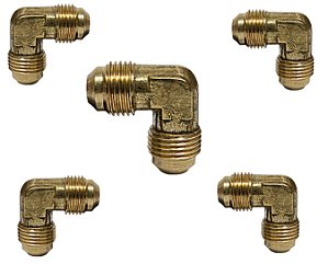 Kit com 5 Cotovelo Latão LATÃO 3/8 SAE X 3/8 SAE - ALG 139