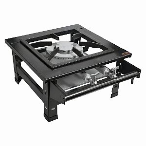 Fogão Industrial Classic 30x30 Perfil 7cm 1 Boca Dupla Baixa Pressão