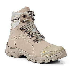 Bota Caterpillar Adventure Masculina Cano Curto Couro Nude