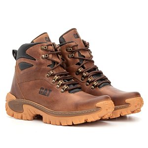 Bota Caterpillar de Couro Nobre com Palmilha em Gel - Calçados CiaCat