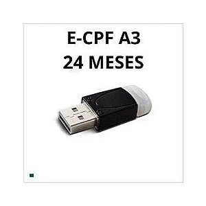 e-CPF-A3-TOKEN-24 MESES