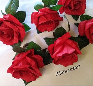 PORTA GUARDANAPO ROSA VERMELHA