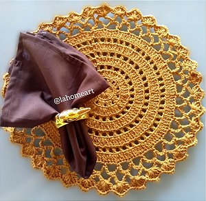 Sousplat de Crochê cor Mostarda- Dream