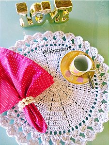 Sousplat de Crochê encanto - Branco