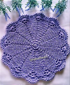 Sousplat de crochê - Lilás - Star.