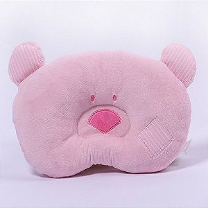 Travesseiro Urso para Bebê Rosa Zip Toys