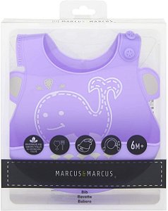 Babador De Silicone Baleia Marcus & Marcus