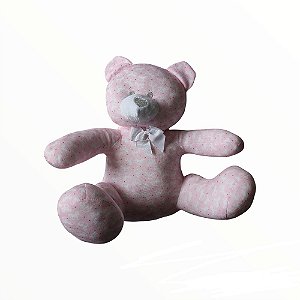 Urso de Pelúcia Estampado Rosa Zip Toys
