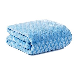 Manta de Microfibra com Sherpa Amor Bebê Soft - Azul - Loaní