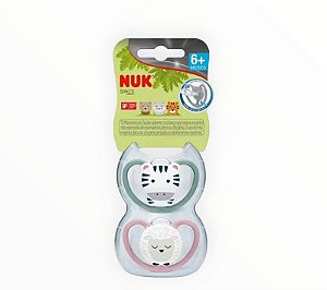 Kit 2 Chupetas Nuk Space Girl 6+ Meses Animaizinhos