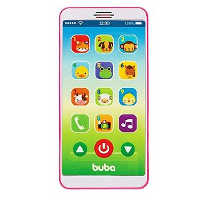 Brinquedo Celular Infantil Baby Phone Rosa Buba