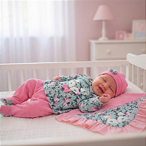 Saída de Maternidade Plush Flor Otolina My Baby