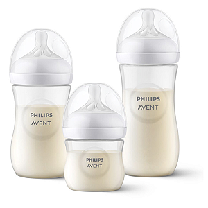 Kit Mamadeiras Pétala Transparente 125ml 260ml 330ml Avent