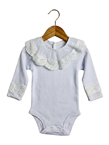 Body Gola Bordada Renda Lara Otolina My Baby