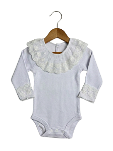 Body Gola Bordada Renda Sophie Otolina My Baby