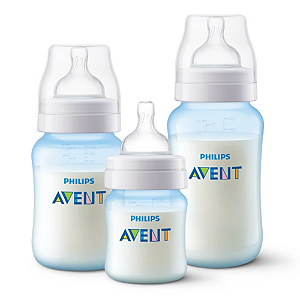 Kit Triplo Mamadeiras Anti-colic Azul Philips Avent