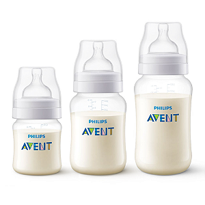 Kit Triplo Mamadeiras Anti-colic Transparente Philips Avent