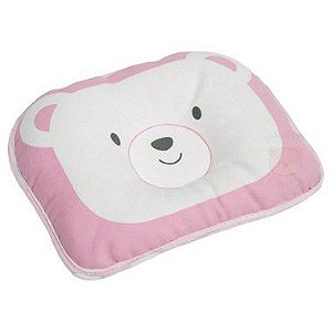 Travesseiro Anatômico para Bebê Urso Rosa (0m+) - Buba