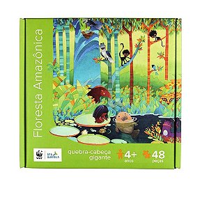 Quebra-Cabeça Peças Gigantes 48 Peças - Floresta Amazônica Araquarela