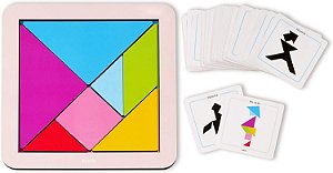 Jogo Tangram de Madeira - Brinquedo Educativo Babebi