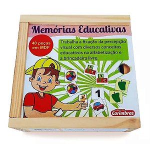 Memória de Sílabas - Brinquedo Educativo de Madeira