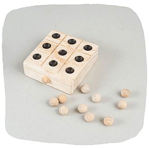 Jogo da Velha - Brinquedo Educativo de Madeira