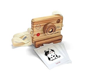 Câmera Fotográfica Polaroid - Brinquedo Educativo de Madeira