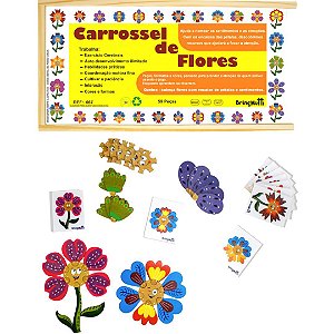 Carrossel de Flores  - Brinquedo Educativo Brinqmutti