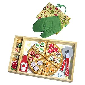 Comidinhas Pizza - Brinquedo Educativo Madeira Brinqmutti