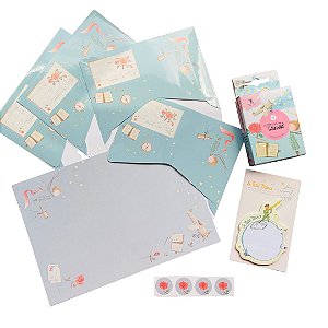 Kit Papel de Carta Pequeno Príncipe - Papelaria Fofa