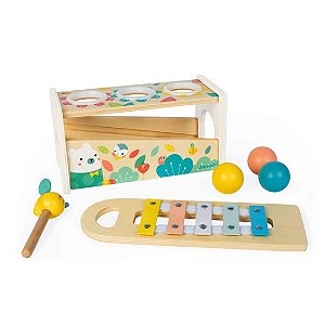 Bate Bolinhas Xilofone - Brinquedo Musical Infantil Janod