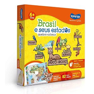 Brasil e seus Estados 82 peças - Quebra cabeça Toyster