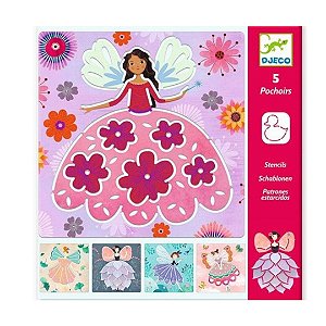 Kit Stencil Fadas - Desenho Infantil Djeco