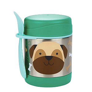 Pote Térmico com Talher Infantil Zoo Cachorro Pug - Material Escolar Skip Hop