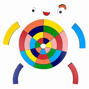 Quebra Cabeça Montessori - Brinquedo Educativo Brinqmutti
