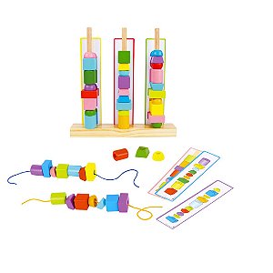 Super Caixa Encaixe e Laco - Brinquedo Educativo Montessoriano Tooky Toy