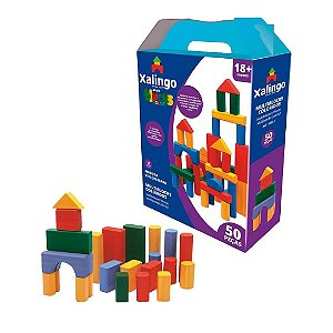 Blocos para Montar Multiblocks 50 peças - Brinquedo Educativo Xalingo
